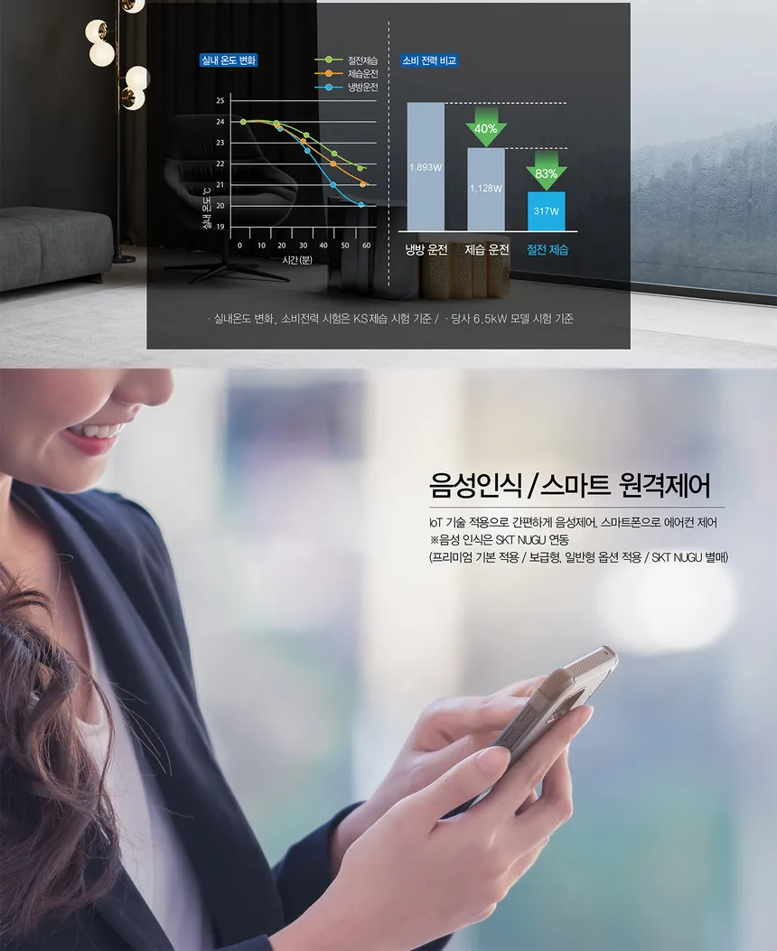 캐리어 에어로 18단 에어컨 23평+6평형 상세정보 2