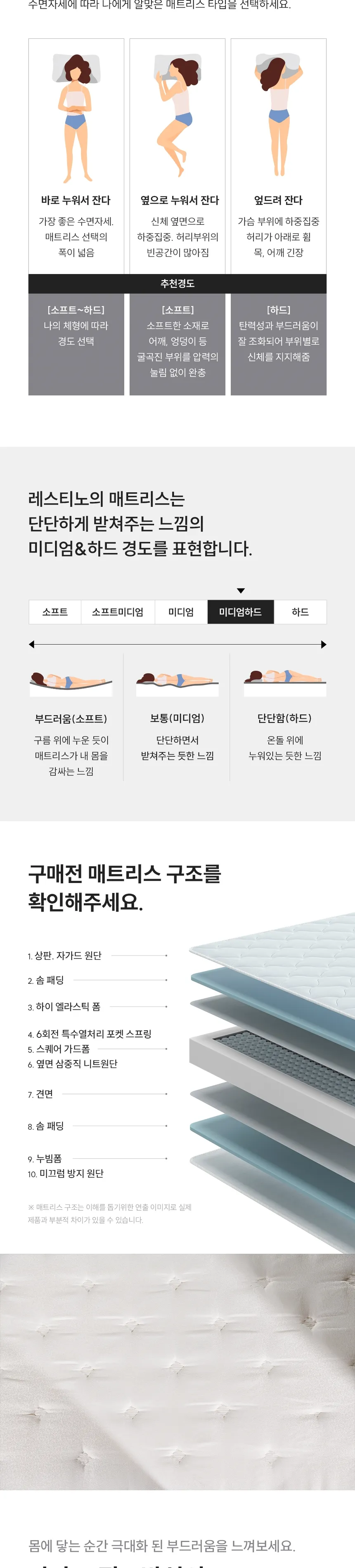 쿠쿠 레스티노 매트리스 SS 상세정보 2