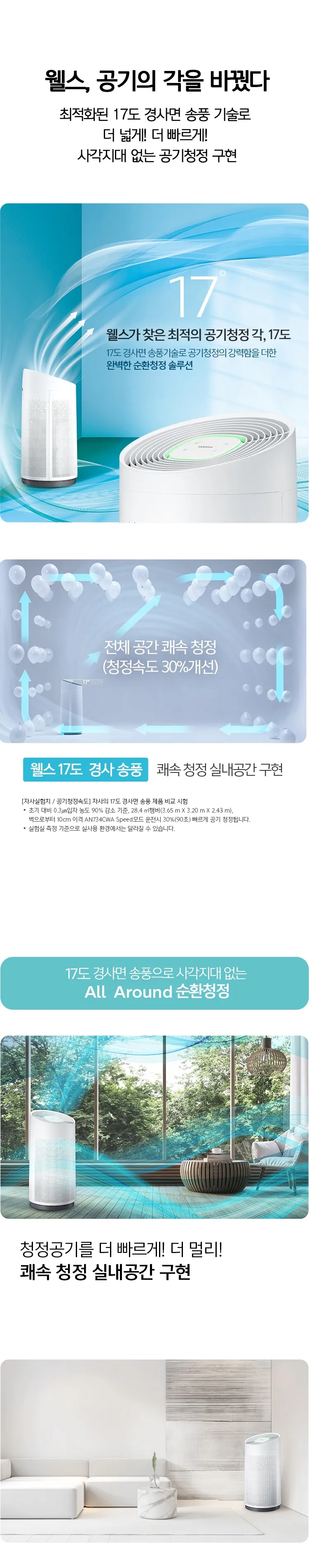 웰스 공기청정기 토네이도 18평형 상세정보 2