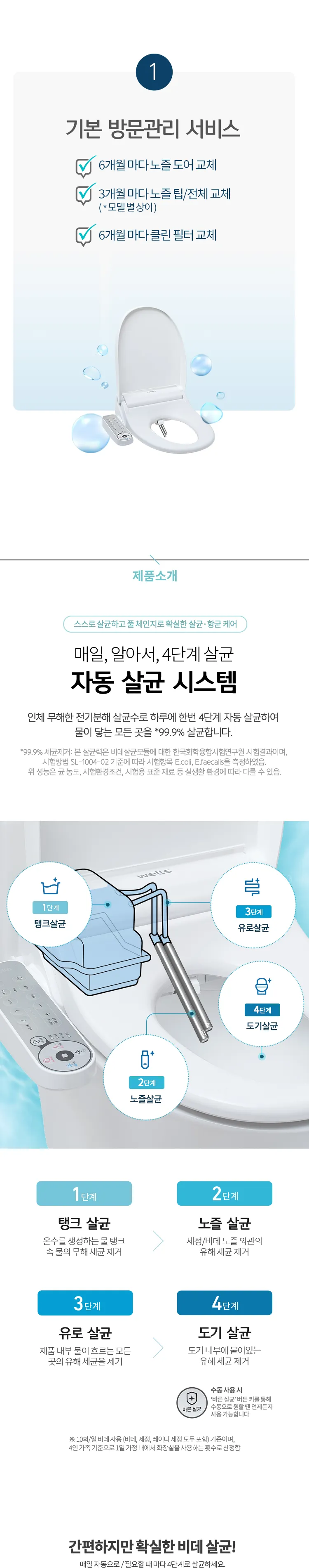 웰스 비데 자동살균 상세정보 2