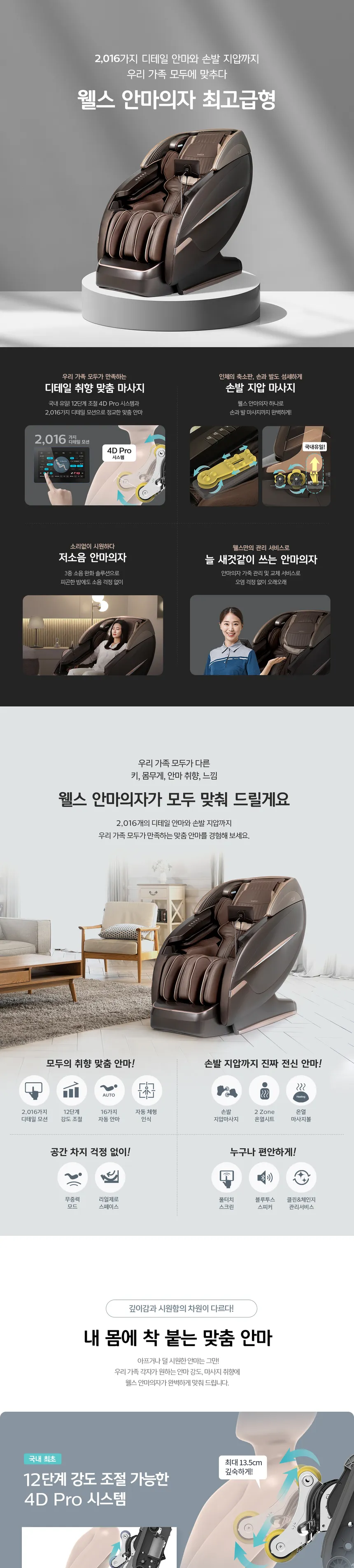 웰스 안마의자 최고급형 상세정보 1