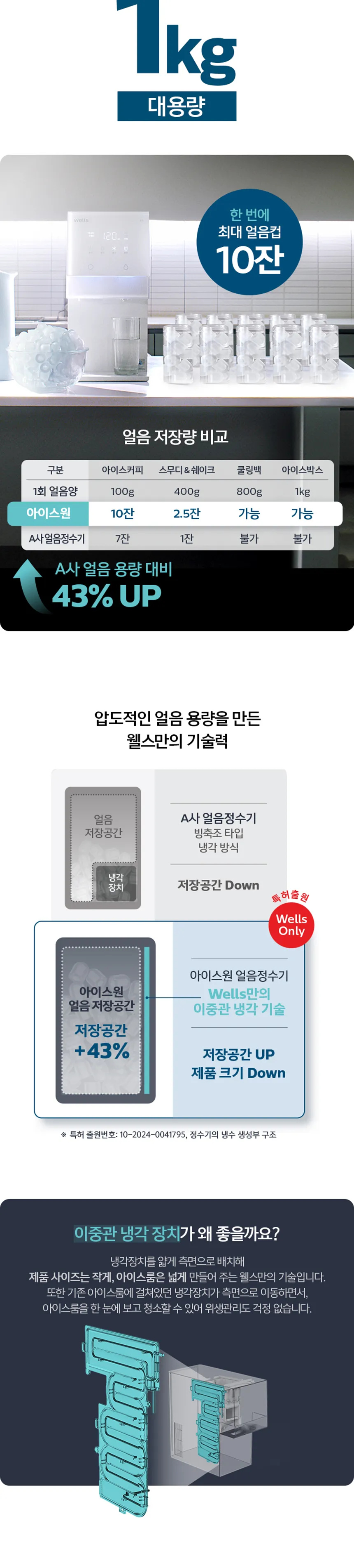 웰스 아이스원 얼음정수기 (얼음냉온정) 상세정보 2