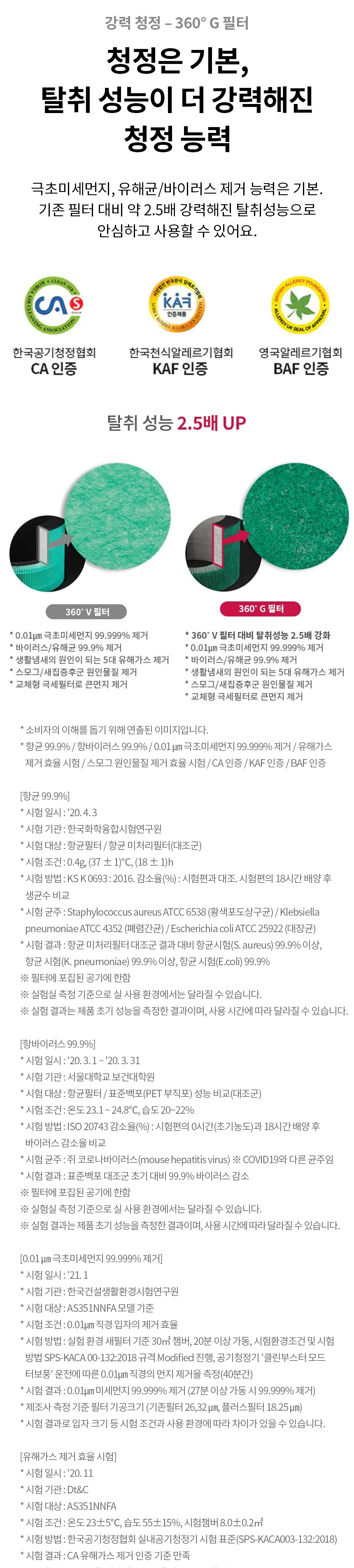 LG 퓨리케어 360˚ 공기청정기 UV살균 35평형 상세정보 2