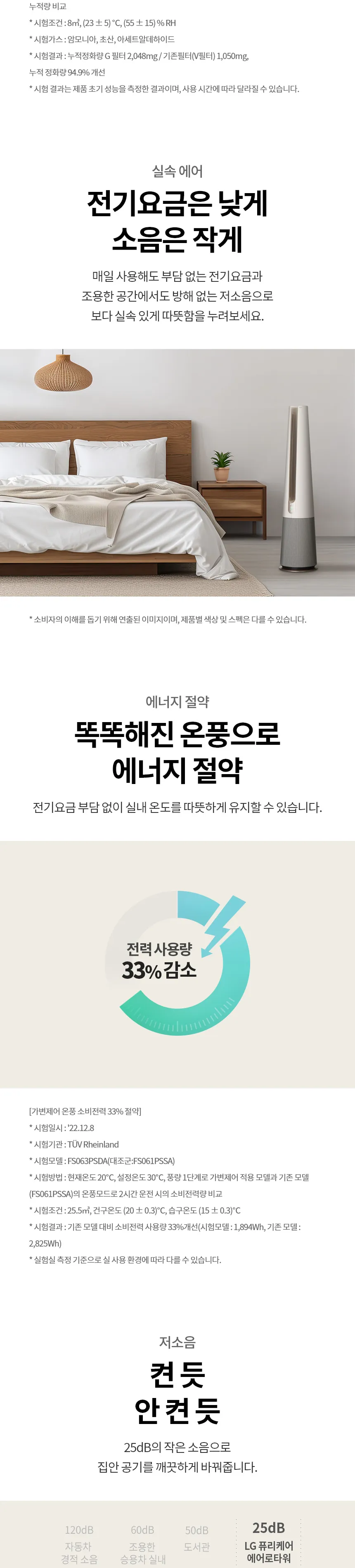 LG 퓨리케어 오브제컬렉션 에어로타워 UV살균 6평형 (그린) 상세정보 14
