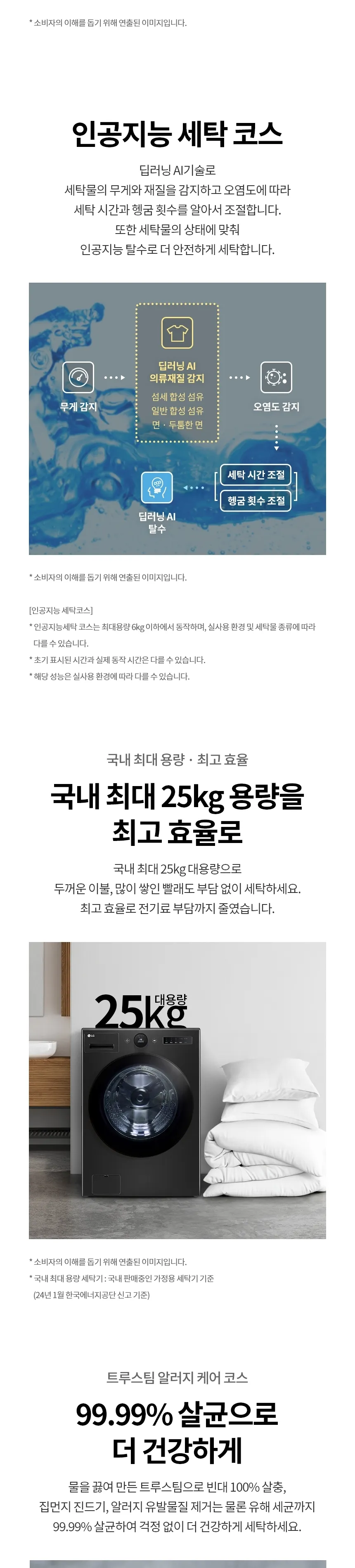 LG 트롬 오브제컬렉션 세탁기 25kg (스팀O) 상세정보 2
