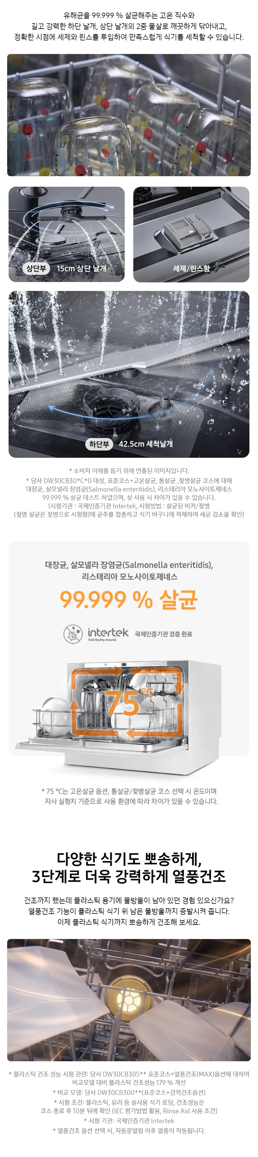 삼성 BESPOKE 열풍건조 식기세척기 카운터탑 6인용 상세정보 2