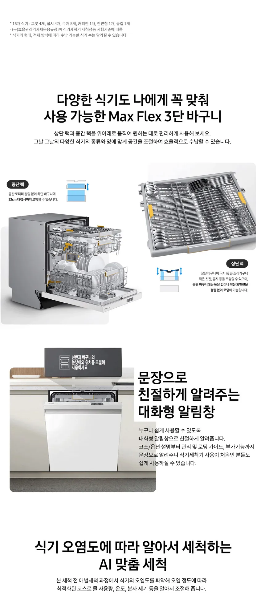 삼성 비스포크 키친핏 빌트인 AI맞춤 식기세척기 14인용 상세정보 2