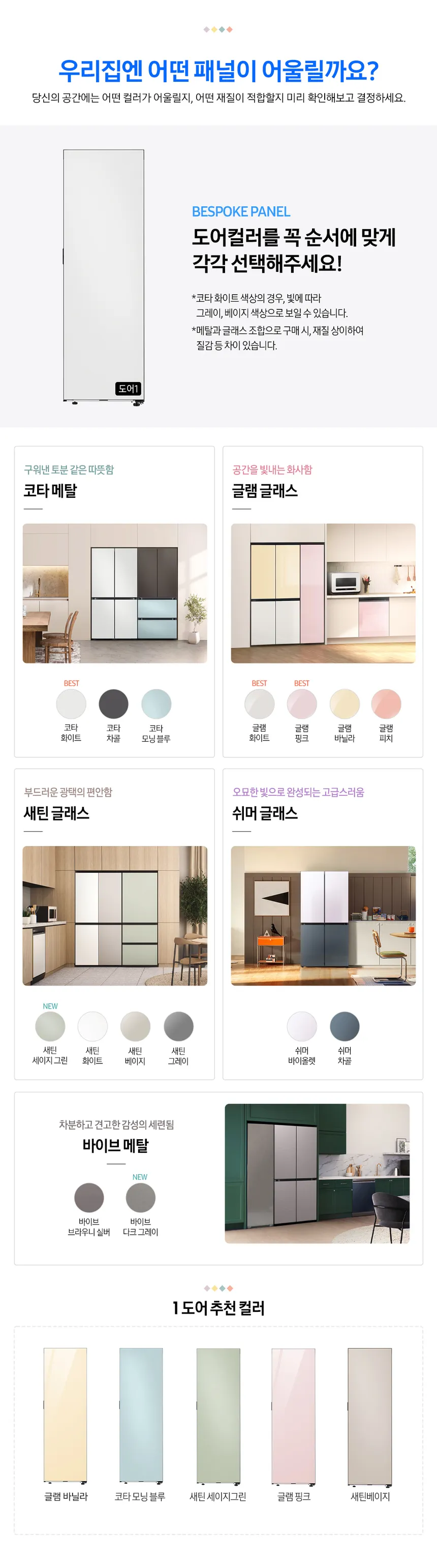 삼성 비스포크 김치플러스 1도어 키친핏 김치냉장고 347L (우힌지/우개폐) 상세정보 1