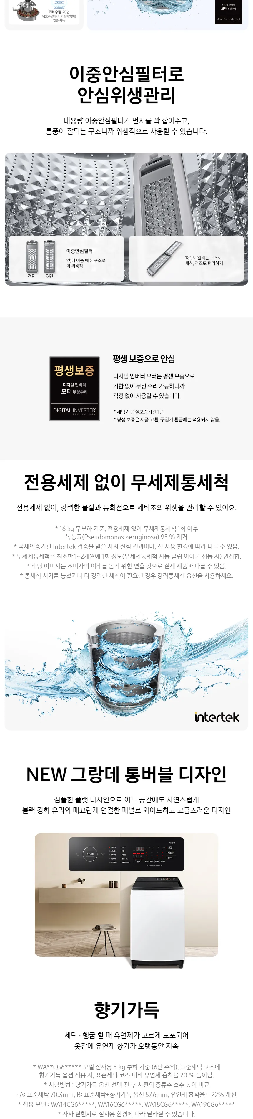삼성 그랑데 통버블 세탁기 18kg (그레이) 상세정보 2