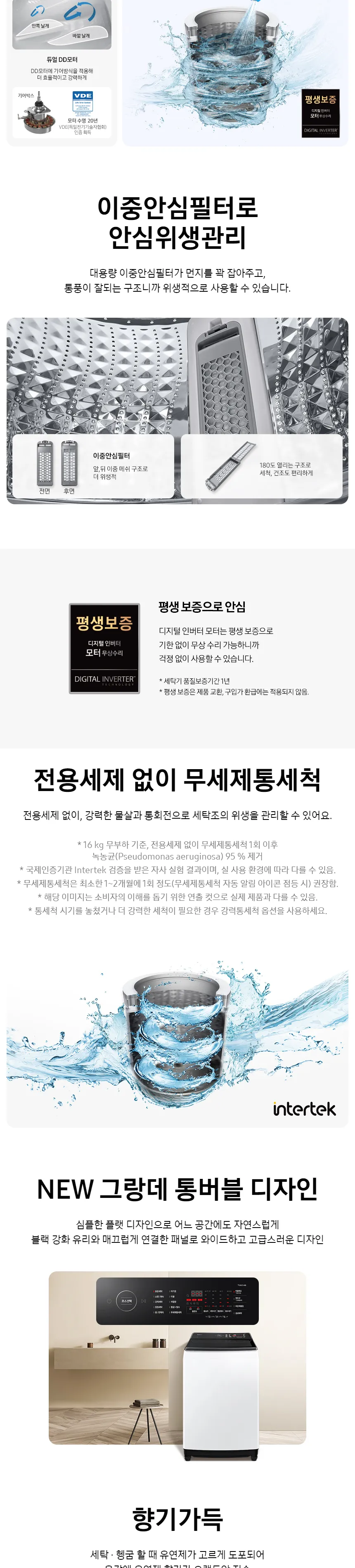 삼성 그랑데 통버블 세탁기 19kg (화이트) 상세정보 2