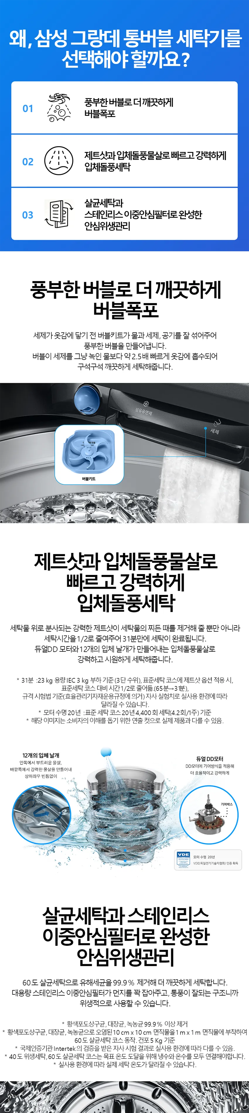 삼성 그랑데 통버블 세탁기 23kg (블랙) 상세정보 1