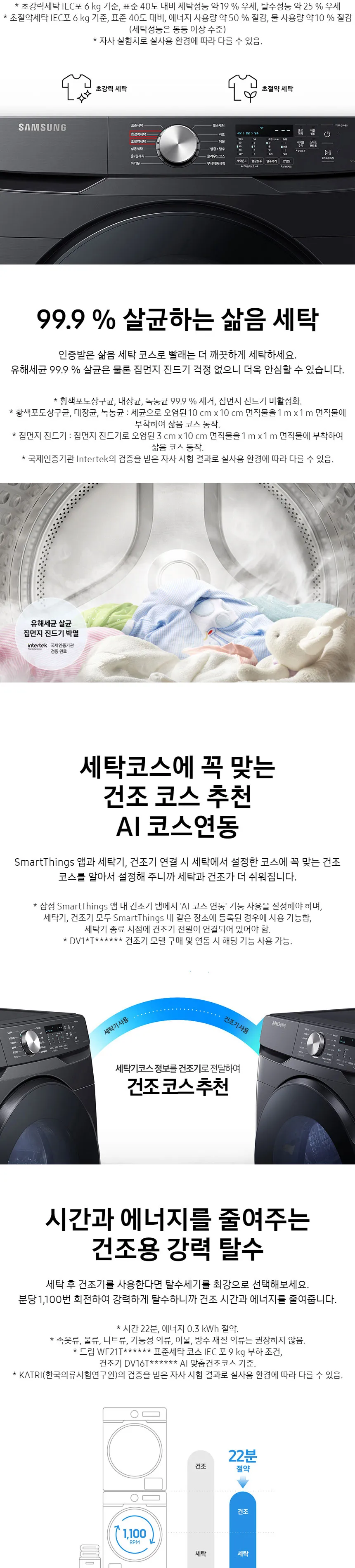 삼성 그랑데 세탁기 21kg (블랙) 상세정보 2