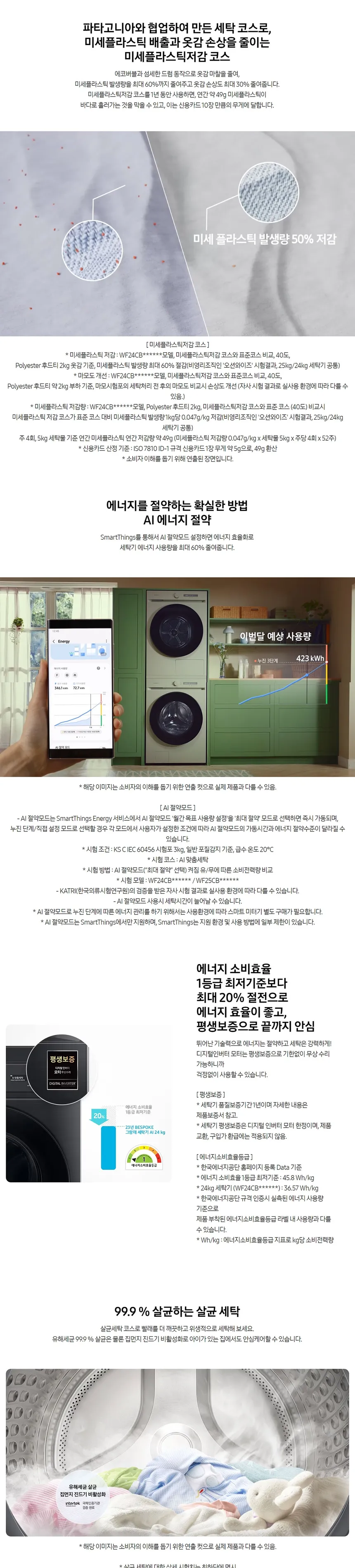 삼성 비스포크 AI그랑데 세탁기 24Kg (화이트) 상세정보 2