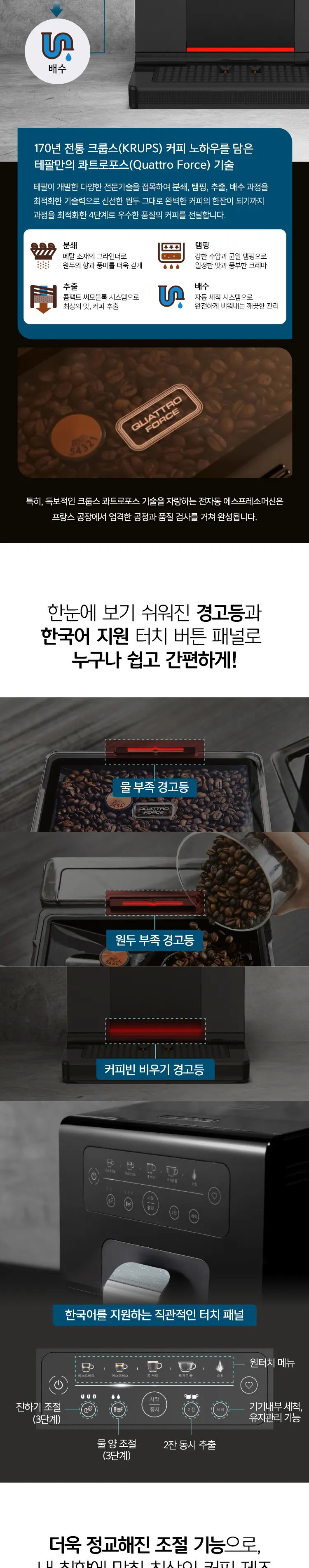 웰스 테팔 에스프레소 머신 인투이션 에센셜 상세정보 2