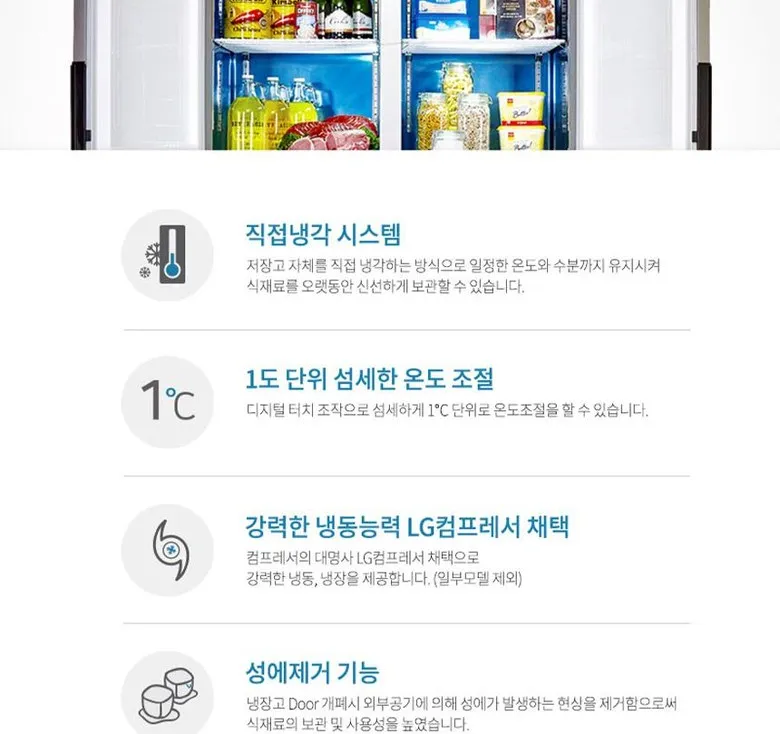스타리온 직냉식 업소용 반찬 냉장고 193L (4칸/가로900) 상세정보 2